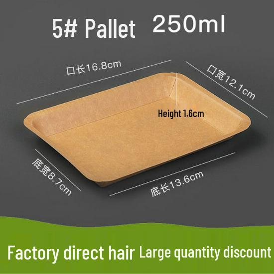Disposable Kraft Paper Tray for Picnic and BBQ Snacks