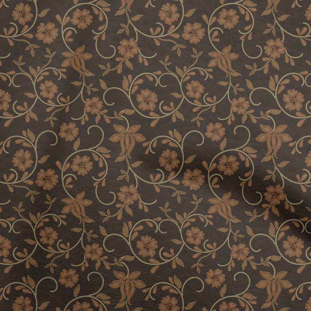 oneOone Cotton Flex Gray Fabric Dotted Floral Diy Clothing Quilting Fabric Print Fabric By Yard 40 Inch