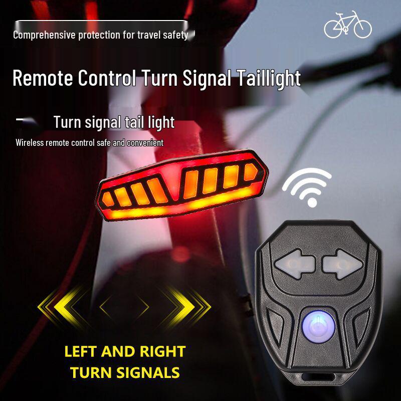 Rechargeable Wireless Bicycle Taillight & Turn Signal with Remote Control – Detachable Mountain Bike Accessory