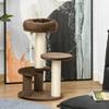 65cm Cat Tree, Cat Tower for Kittens, Small Cat Condo with Sisal Scratching Posts, Hanging Rope, Perches - Brown