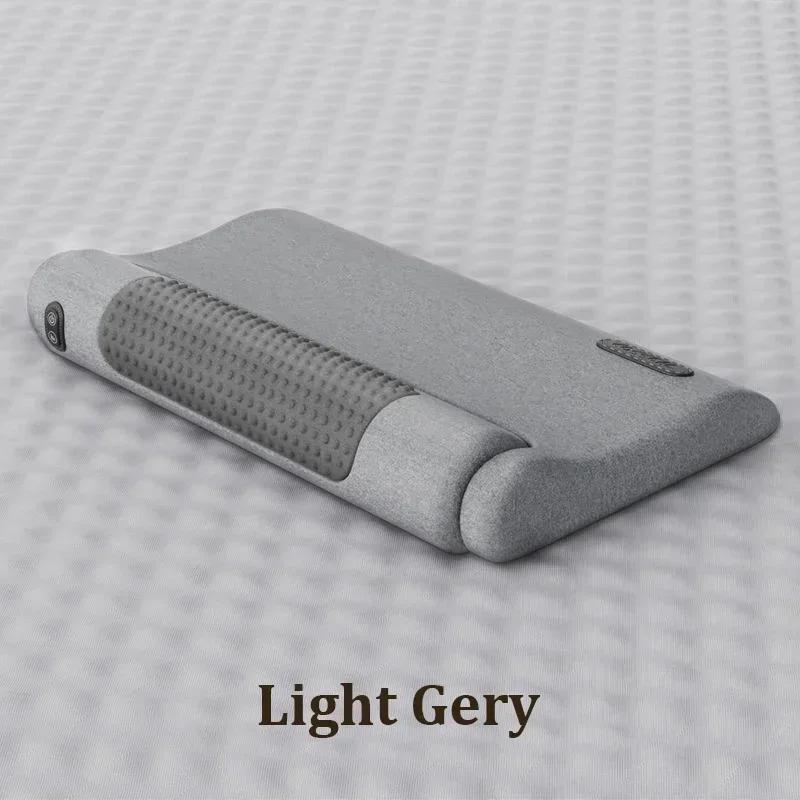 

Neck Massager Cervical Pillow Hot Compress Vibration Massage Neck Traction Relax Memory Foam Pillow Spine Support Massager Care светло-серый