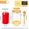 Glass Storage Container Tins with Airtight Lids and Spoons, Vacuum Food Storage Tins, Overnight Oats Canisters, Household Kitchen Tins for Coffee Bean