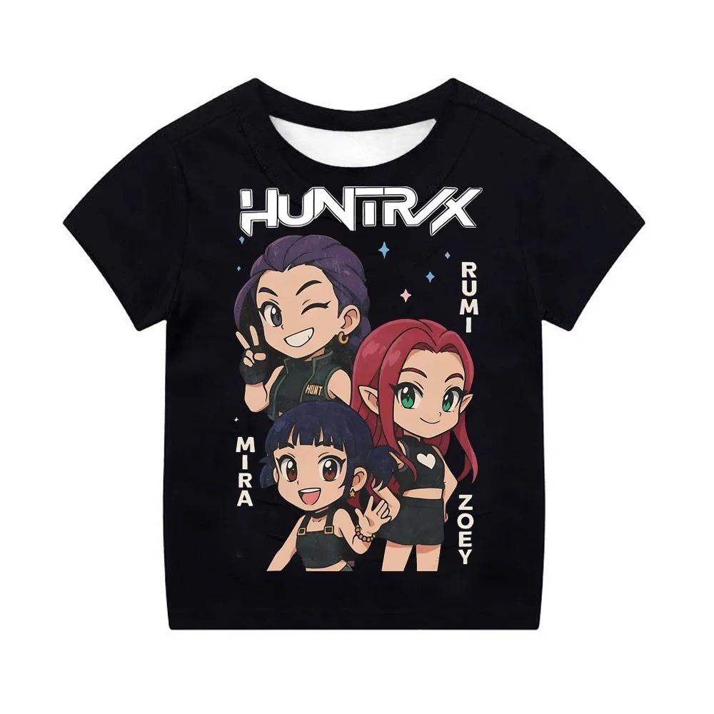New “Kpop Demon Hunters "Fun and Cute Tiger 3D Printed Pattern Short Sleeve Casual Fashion Loose Breathable T-shirt