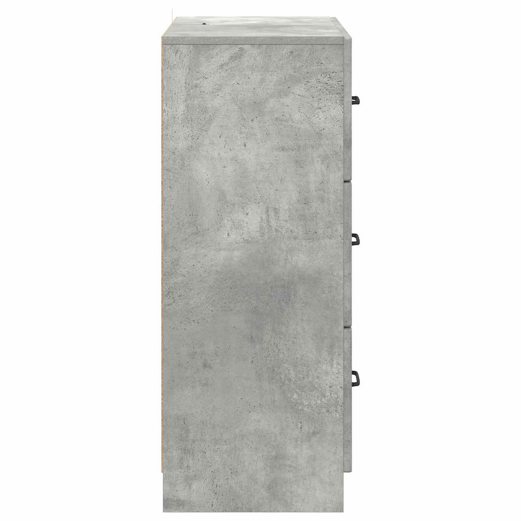 Drawer Cabinet Concrete Grey 66 x 34.5 x 87 cm Particleboard