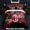 AC Milan Design Bed Bedding Set 1 Duvet Cover + 2 Pillowcases Soft Breathable Household Bed Linens