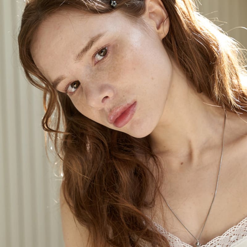 Ssecondo [SET]Flower cubic & pearl slim pin SET_3 colors