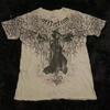 RogueWave Street Style Women Tops Short Sleeve Retro Gothic Style Haute Highend Design Stamp Duty Y2k Punk Style