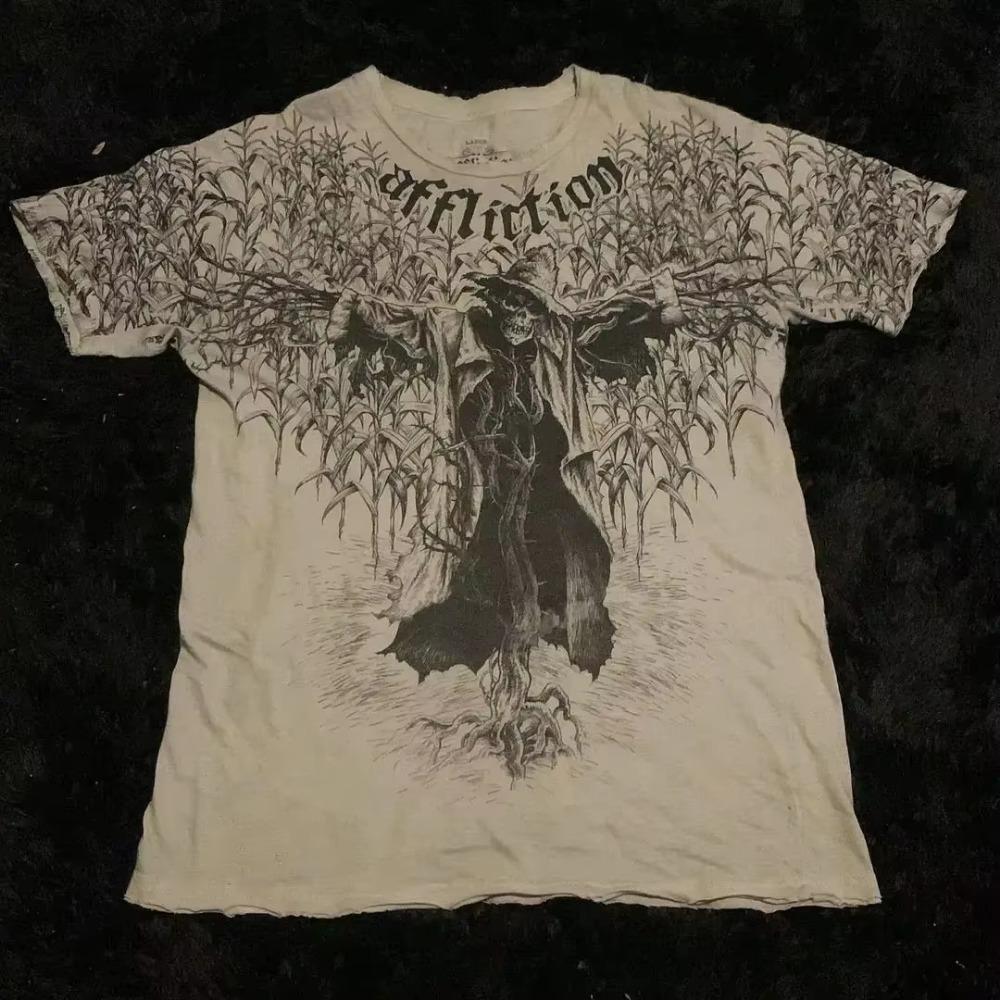 RogueWave Street Style Women Tops Short Sleeve Retro Gothic Style Haute Highend Design Stamp Duty Y2k Punk Style