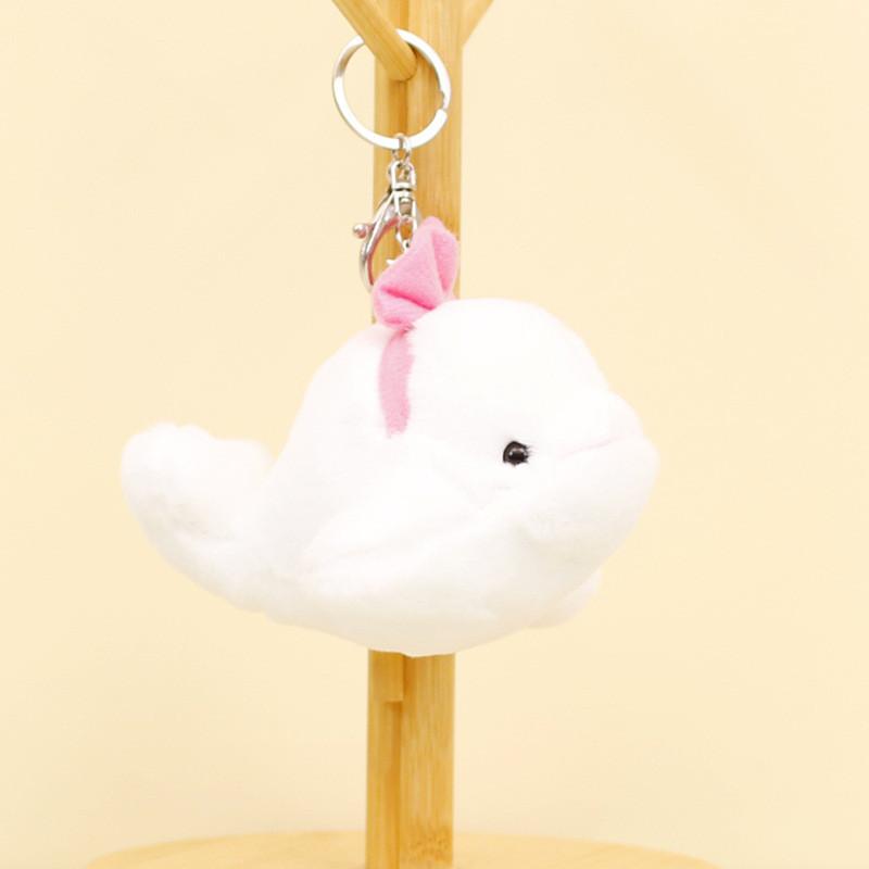 Adorable Marine Animal Plush Keychain 12cm Cute Shark Whale Dolphin Stuffed