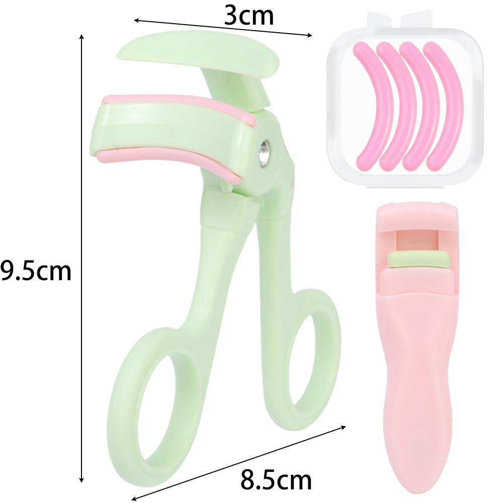 Eyelash Curler Set with Replace The Rubber Strip Wide Angle Design Eyelashes Curler Long Lasting Professional Women Makeup Tools