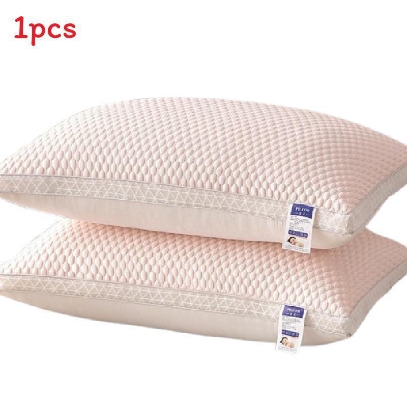 

Oval Shaped Texture Ice Silk Pillow Core With Neck Guard Bedroom Bedding Tool