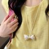 Romantic Heart Pendant Necklace Irregular Sweater Chain Elegant Dopamine Color Necklace  Women