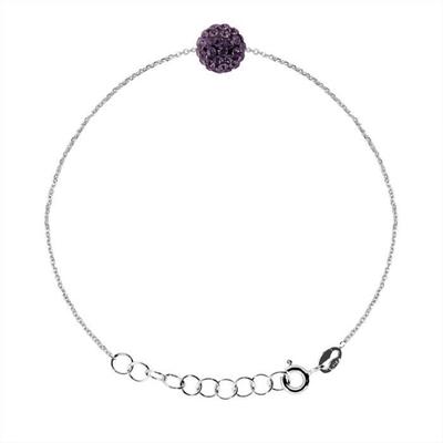 Armband – LOVA LOLA VAN DER KEEN – Echter lila Kristall – 925 Sterling Silber – Größenverstellbar