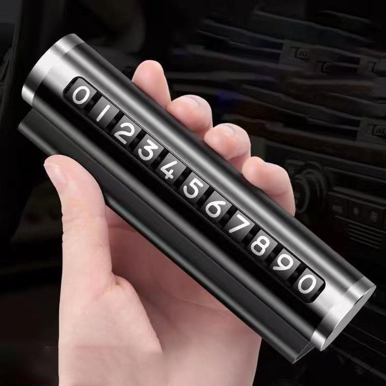 

Metal Temporary Parking Sign for Vehicles Rolling Parking Sign with Phone Number Display Interior Decorative Accessory black