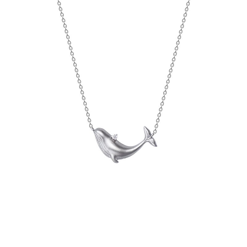 Whale Pendant Necklace Girl Light Luxury Niche Temperament Collarbone Chain Original Dolphin Necklace
