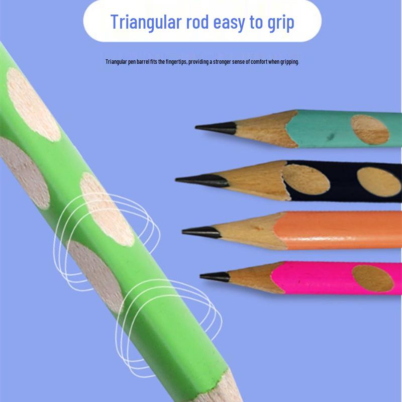 Holey Triangle Pencil for First Graders – Non-Toxic, Lead-Free, HB & 2B, with Grip for Correct Posture; Ideal for Drawing and Writing for Kids.