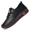 Fashion Print Fashion Sneakers Women Handmade Leather Casual Women Shoes Design Platform Loafers Breathable Flats Shoe Driving Plus Size