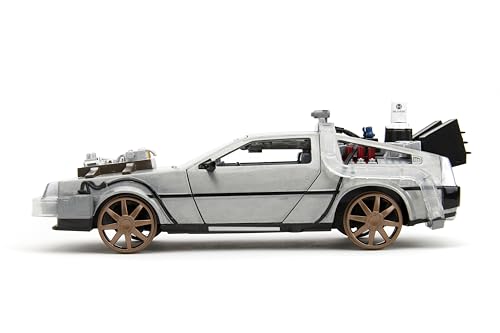 1:24 Scale BACK TO THE FUTURE PART III - TIME MACHINE (RAIL) W/LIGHT Back to the Future Diecast Car [Parallel Import]