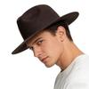 Men's Large Size 100% Wool Fedoras Hat Women Vintage Western Jazz Cowboy Hat Autumn Winter Big Head Wide Brim Felt Hat 56-62cm