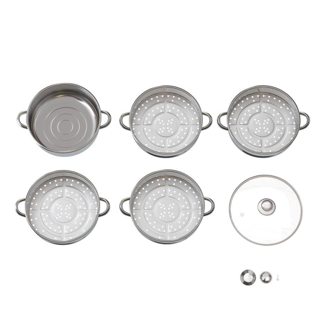 5-lagiger Edelstahl-Dampfgarer 30cm