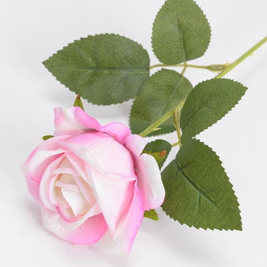 Artificial Rose Eye-catching No Withering Fresh-keeping Fancy Single Branch Simulation Roses Wedding Favors