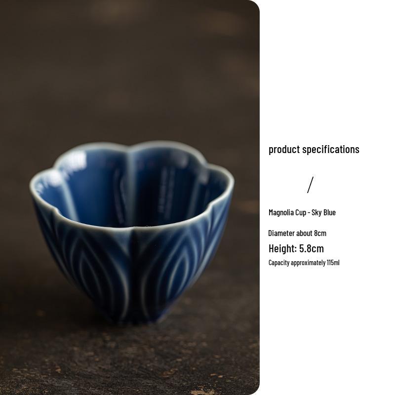 

Керамическая чашка с лепестками, защищающая от ожогов - Набор для дегустации и ароматизации чая Кунг-фу