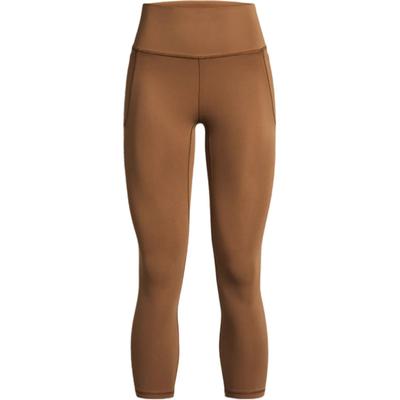 Meridian Solid Color Elastic Mid-Waist Slim Fit Nine-Point Sports Pants Women Pants Moss-Brown 1382525-253