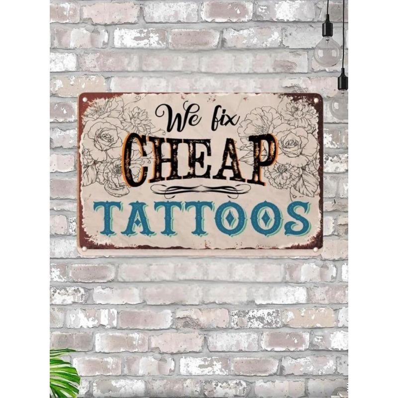 

Tattoo Art Metal Wall Sign 20x30cm, Tattoo Shop Decor Plaque