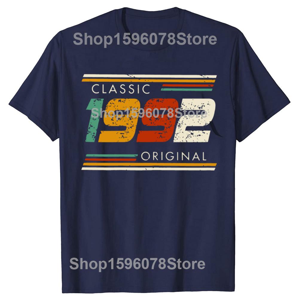 Graphic Birthday Gift Short Sleeved 33 Years Old Born In 1992 Shirt 33th Birthday Summer Tshirt Retro Vintage 1992 Tshirt