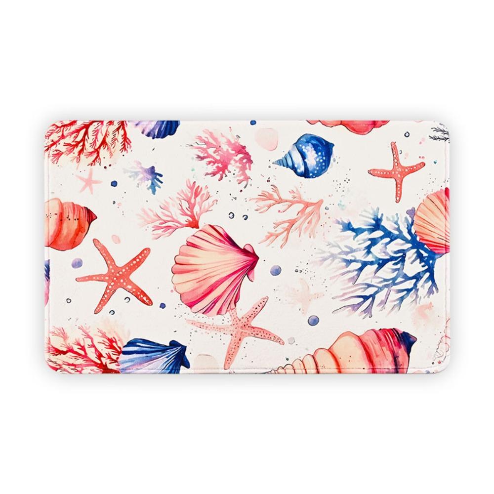 Printing Sponge Bathroom Cashmere Thickening Mat Bath Non-slip Carpets In Wash Basin Bathtub  Floor Rug Shower Room Doormat Memory Foam 3D Pad