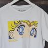 [USED] Hard To Find Sailor Moon Face Anime T-shirt, White, Overseas Limited Edition