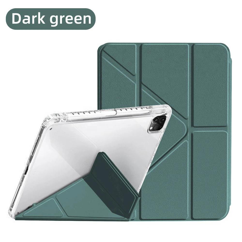 For iPad Case iPad Pro 13/11 M4 Air 11/13 M2 for 10th Gen Pro 12.9/11 Air 4/5th mini 6 Cover Y-bracket Acrylic Transparent