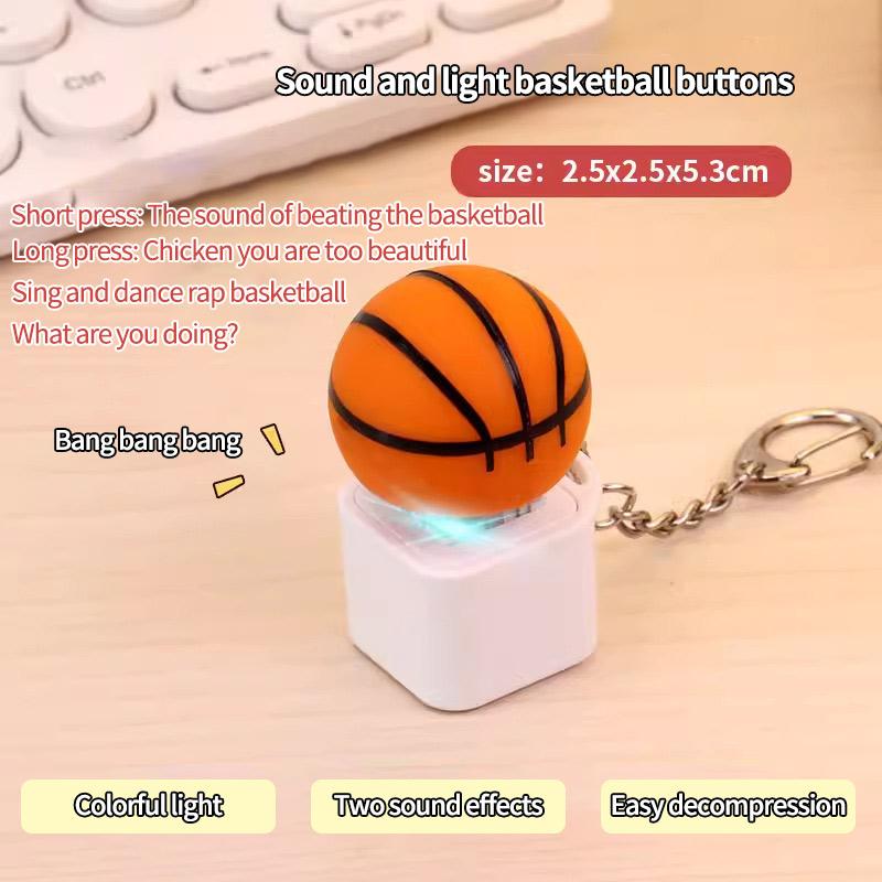 Santa Claus Pressing Sound Keychain Music Sound Keychain Pendant Christmas Decorations Hanging Xmas Navidad Decoration Supplies Present