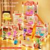 Building Big Villas Villa Princess Castle with LED Light Castle Princess Toys New House DIY Kit
