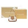 Michael Kors Hally Vintage Logo Color Block Shoulder Bag Women Shoulder Bag Vanilla-White Acorn-Brown 30F1G2HL1B-149