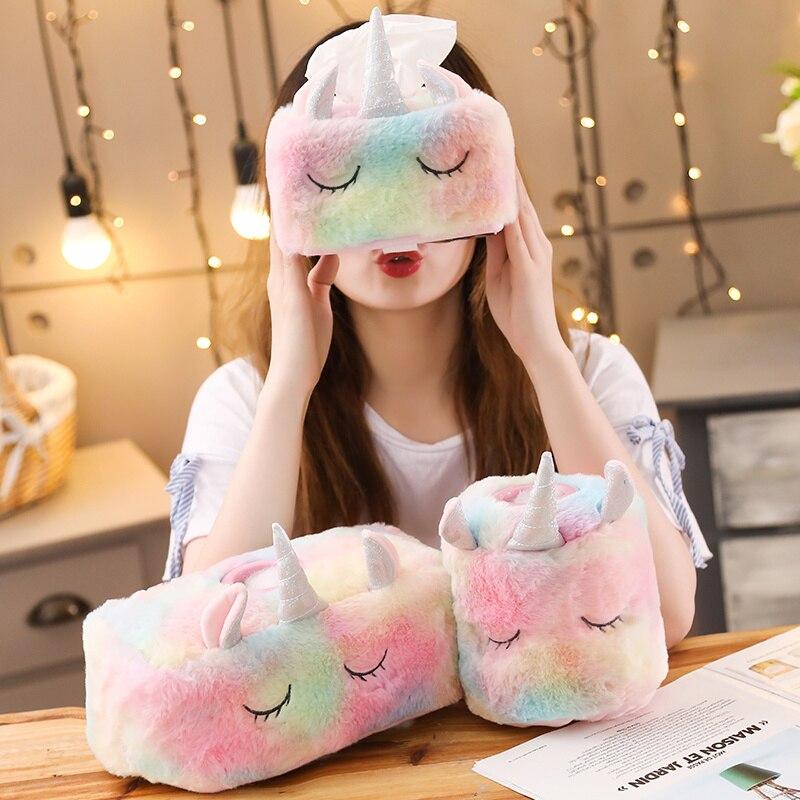 Kawaii Einhorn Plüsch Weiche Puppe Schöne Tier Pferd Kissen Gewebe Pumpen Lagerung für Kinder Geburtstag Geschenke