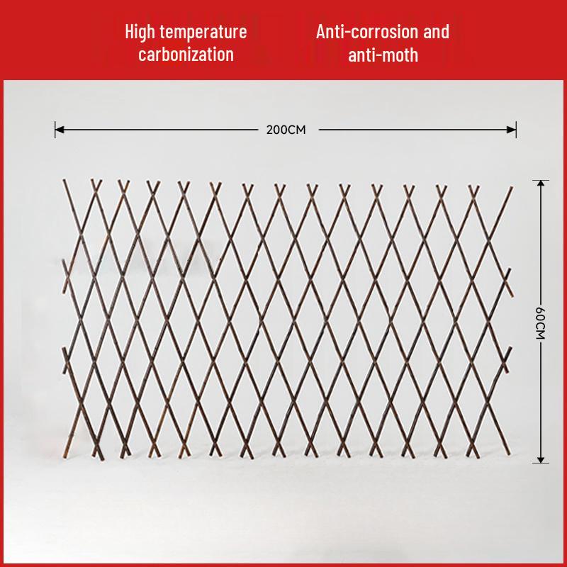 Expandable Bamboo Fence Panel for Outdoor Patio and Garden – Anti-Corrosion Support Pole for Landscaping and Partitioning.