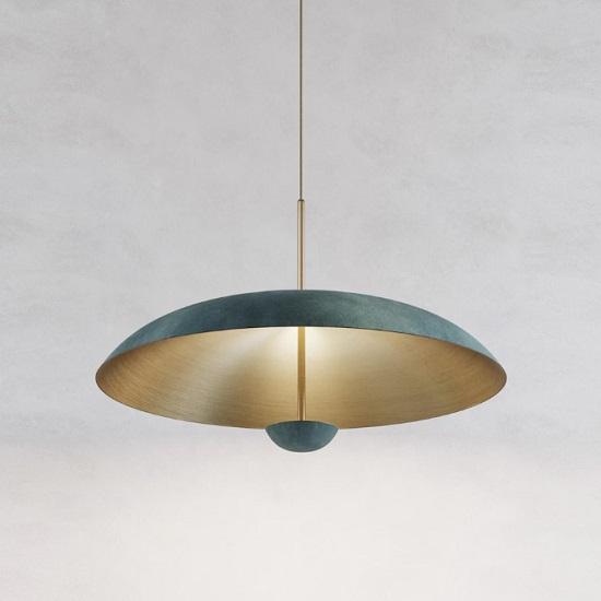 1950s Mid Century Matt Green Ivory Color Brass Modern Style Sputnik Chandelier/ Kalmar Stilnovo Style/ Modern Brass Chandelier Italian Light