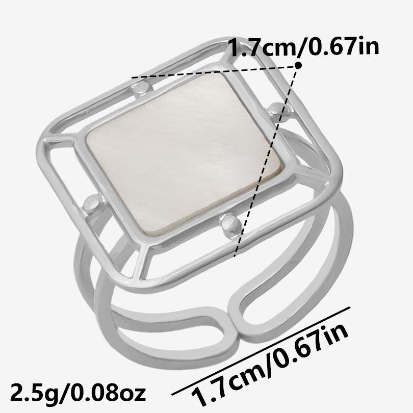 Exquisite White Shell Ring Silver Color Finger Jewelry Stainless Steel Rings For Women Men Accessories Beach Anillos Mujer Gift
