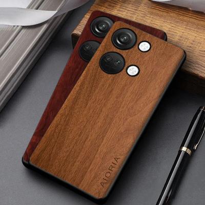 Case for OnePlus Nord 3 Funda Wooden Bamboo Pattern PU Leather Cover for Oneplus Nord3 Case Coque
