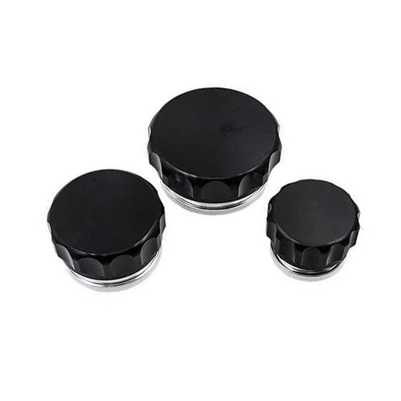 Car Aluminum Weldable Fuel Tank Filler Neck Set Universal Weld-on Fuel Water Inlet Pipe With Radiator Coolant Reservoir Caps 2 P