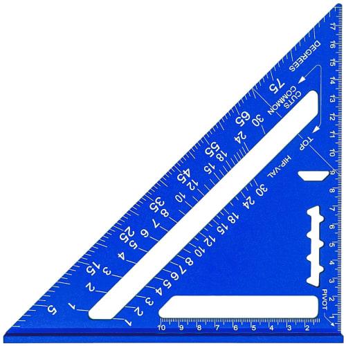 ITOCCA Circular Saw Guide, Triangle Ruler, Square, Lightweight Aluminum, 18cm [Double-Sided Circular Saw Guide] Full Square with Double-Sided Graduati
