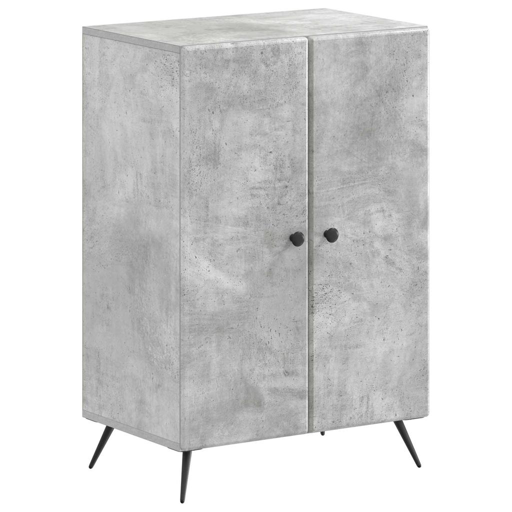Shoe Cabinet BREDA 59.5 x 39.5 x 90 cm Engineered Wood Concrete Grey