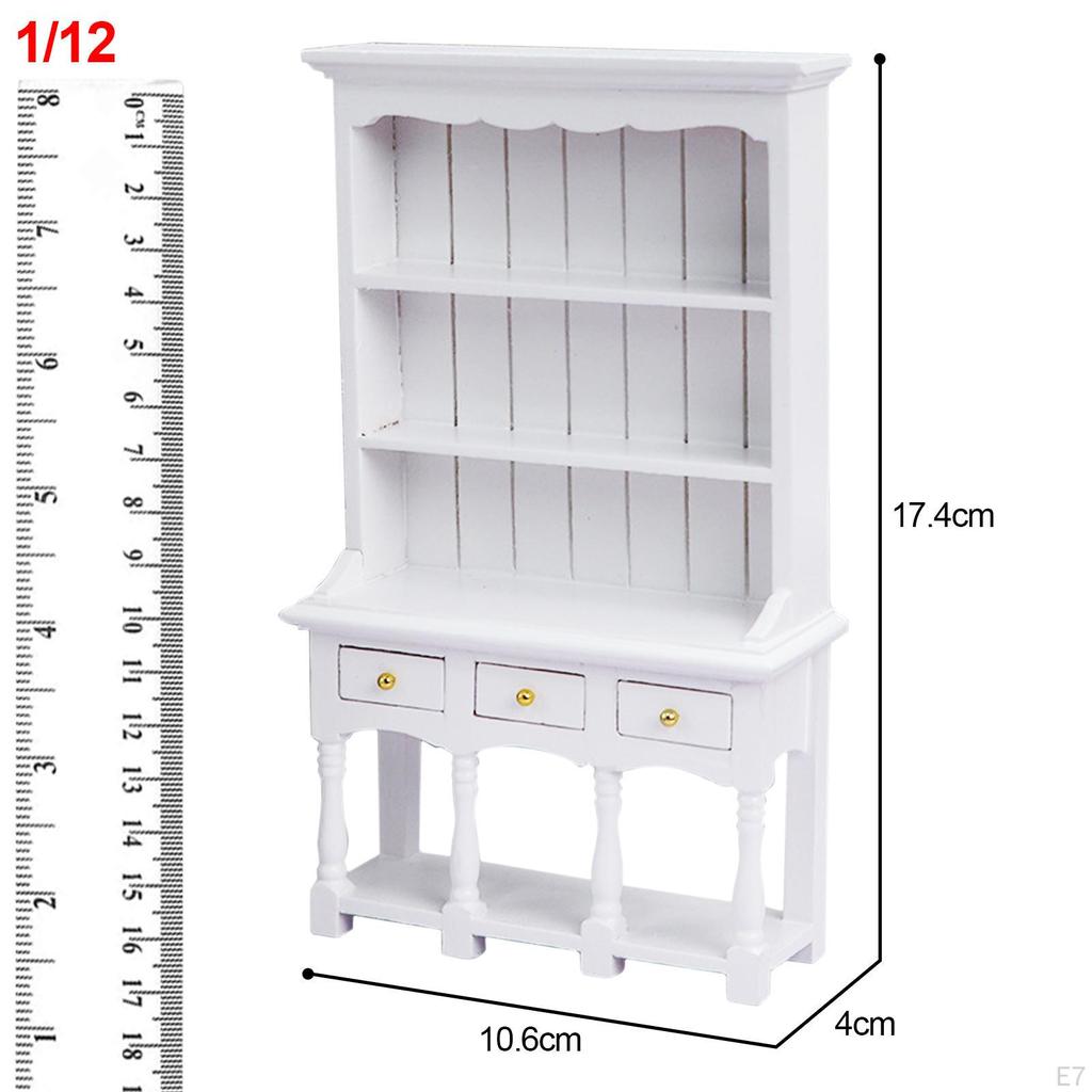 1:12 1/12 Miniature Cupboard Bookcase Dollhouse Furniture Adults Playset