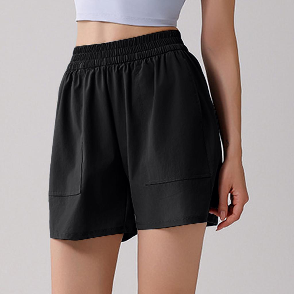 Lockere Outdoor-Laufshorts mit Taschen Elastischer Bund Leicht Atmungsaktiv Fünf Zoll Länge für Radfahren und Freizeit