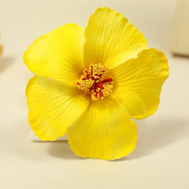 5 Pieces Tropical Flower Hair Clip for Women Girls Lightweight Comfortable Hair Ornament Secure Grip Cloth Fabric