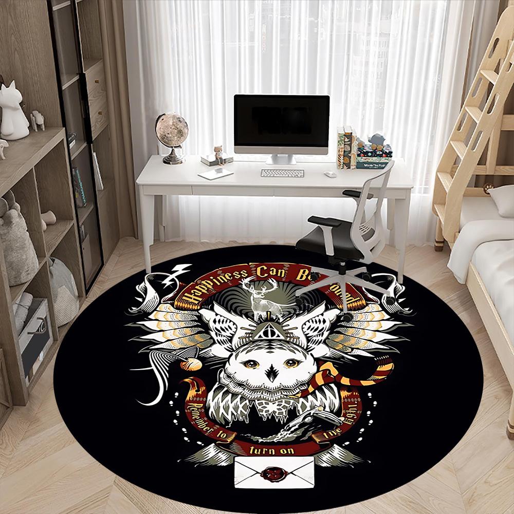 1pc Office Round Area Rug, Under Office Chairs Bedroom Living Room Home Decor a0926093