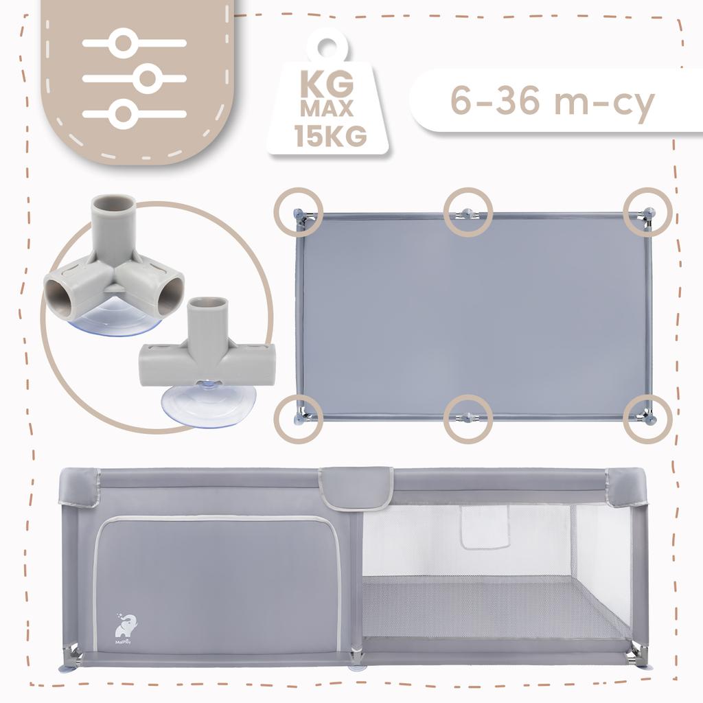 Kivo 120x180 cm Foldable Children's Playpen and Dry Pool