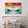 Helrundt bor 5D DIY Diamantmaleri Svanedyr 3D Broderi Korssting 5D Home Decor Gift