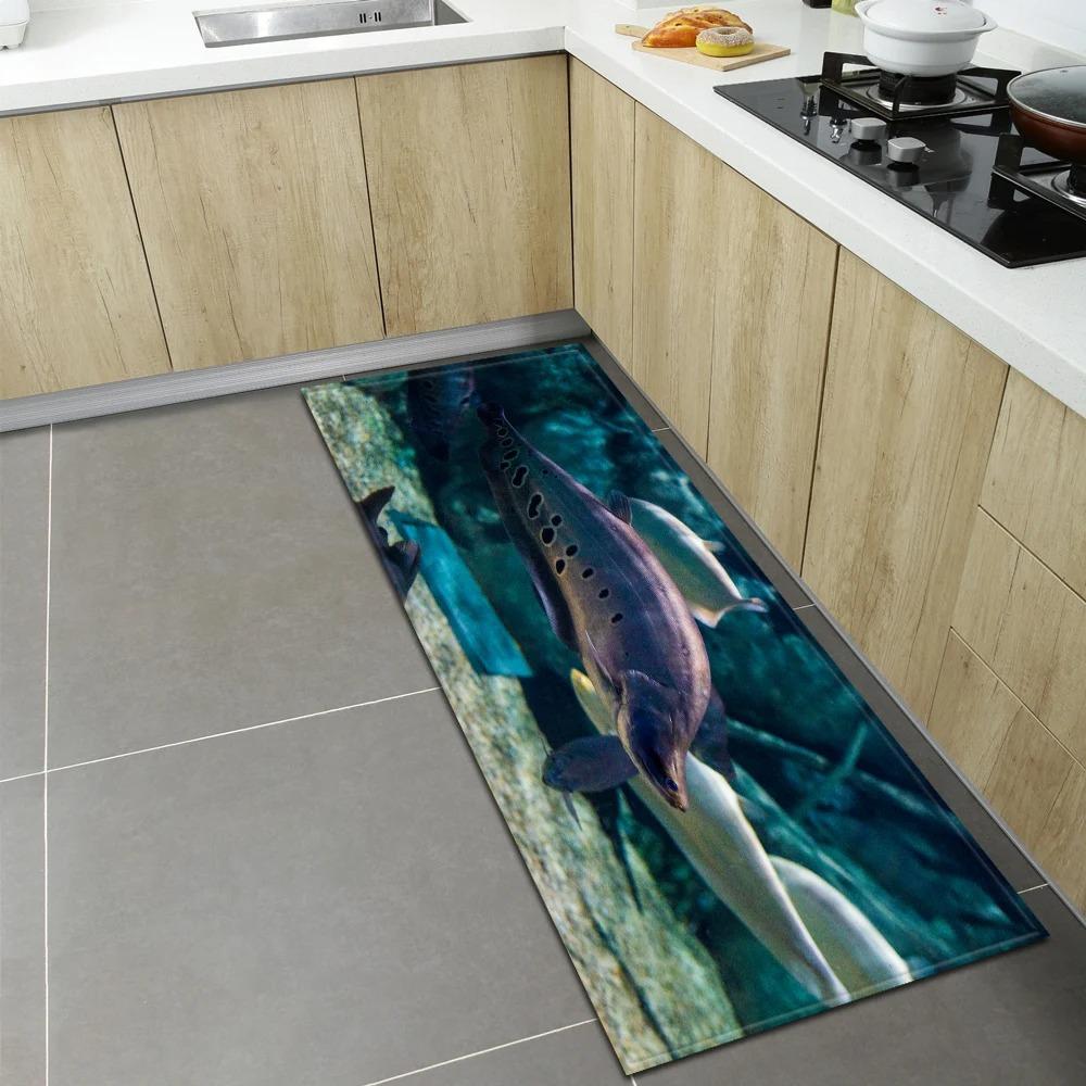 Underwater World Pattern Home Kitchen Floor Mat Door Decoration Floor Mat